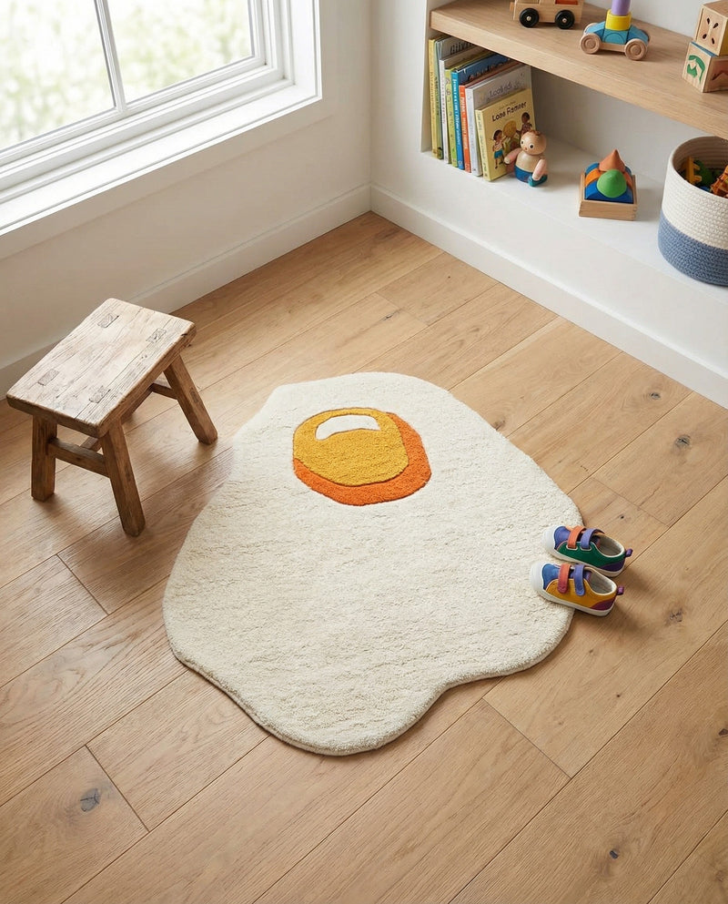 Whimsy Wonders Wool Collection Area Rug -  Dune Round White  lifestyle 20