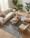 Marrakech Lattice Collection Area Rug - Medina (Light Gray) Rectangle Light Gray  lifestyle 5