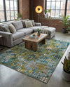 Chromatic Oasis Collection Area Rug -  Tropic Rectangle Blue Green  lifestyle 17