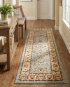 Jaipur Elegance Collection Area Rug -  Nahargarh (Light Blue) Runner Light Blue  lifestyle 72