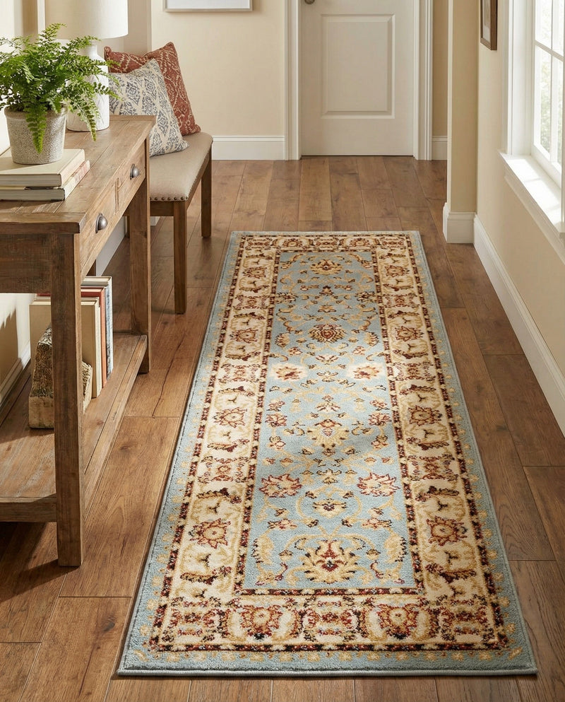 Jaipur Elegance Collection Area Rug -  Nahargarh (Light Blue) Runner Light Blue  lifestyle 72