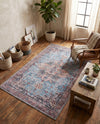Zahara Oasis Collection Area Rug -  Casablanca Rectangle Blue  lifestyle 7