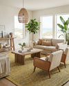 Coastal Haven Striped Jute Collection Area Rug - Marina Rectangle Yellow and Navy  lifestyle 39