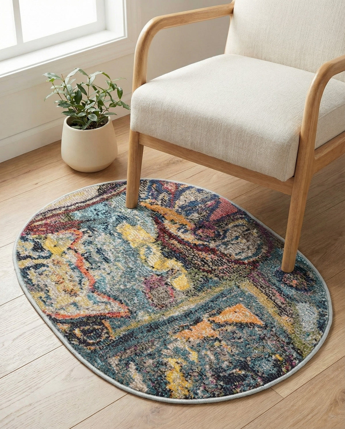 Autumnal Tapestry Collection Area Rug - Harvestville Oval Multi  lifestyle 81