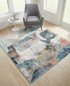 Aegean Elegance Washables Collection Area Rug -  Hydra Square Multi  lifestyle 75