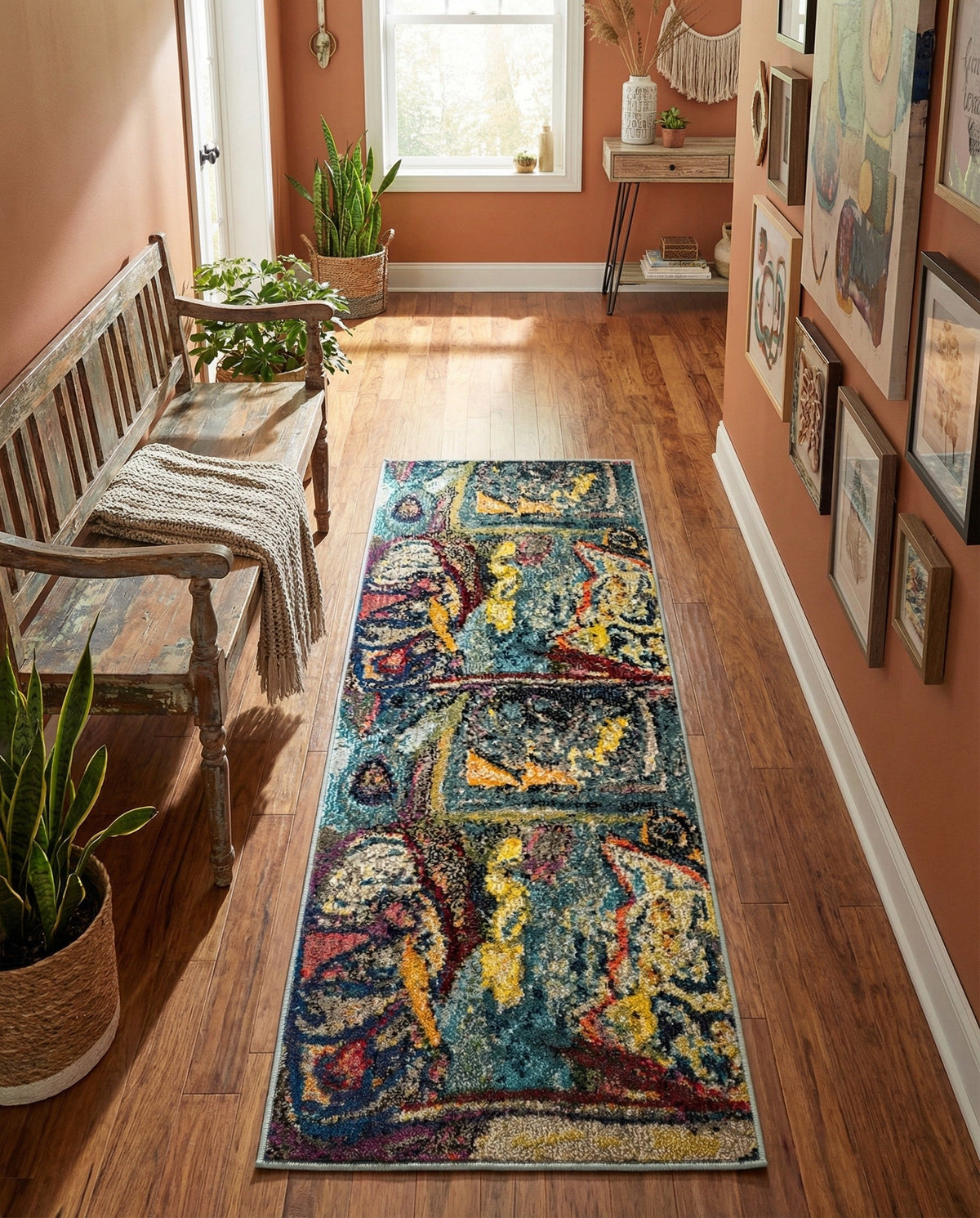 Autumnal Tapestry Collection Area Rug - Harvestville Runner Multi  lifestyle 95