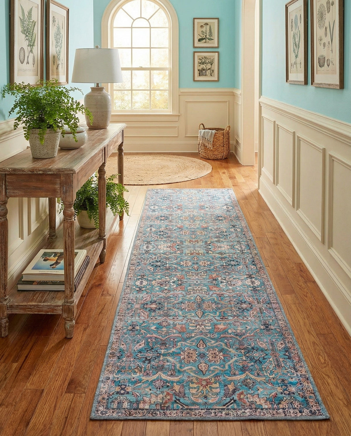 Vintage Memories Collection Area Rug -  Memories Runner Blue  lifestyle 88