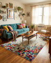 Chromatic Oasis Collection Area Rug -  Blush Rectangle Multi  lifestyle 12