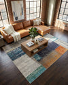 Colorburst Oasis Collection Area Rug - Palette Square Multi  lifestyle 23
