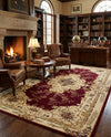 Versailles Elegance Collection Area Rug -  Vincennes Rectangle Red  lifestyle 47