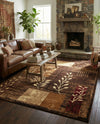 Bistro Lounge Collection Area Rug -  Affogato Rectangle Brown  lifestyle 14