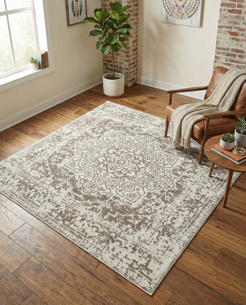 Georgetown Rugs Collection Area Rug - Dupont (White) Square White  lifestyle 48