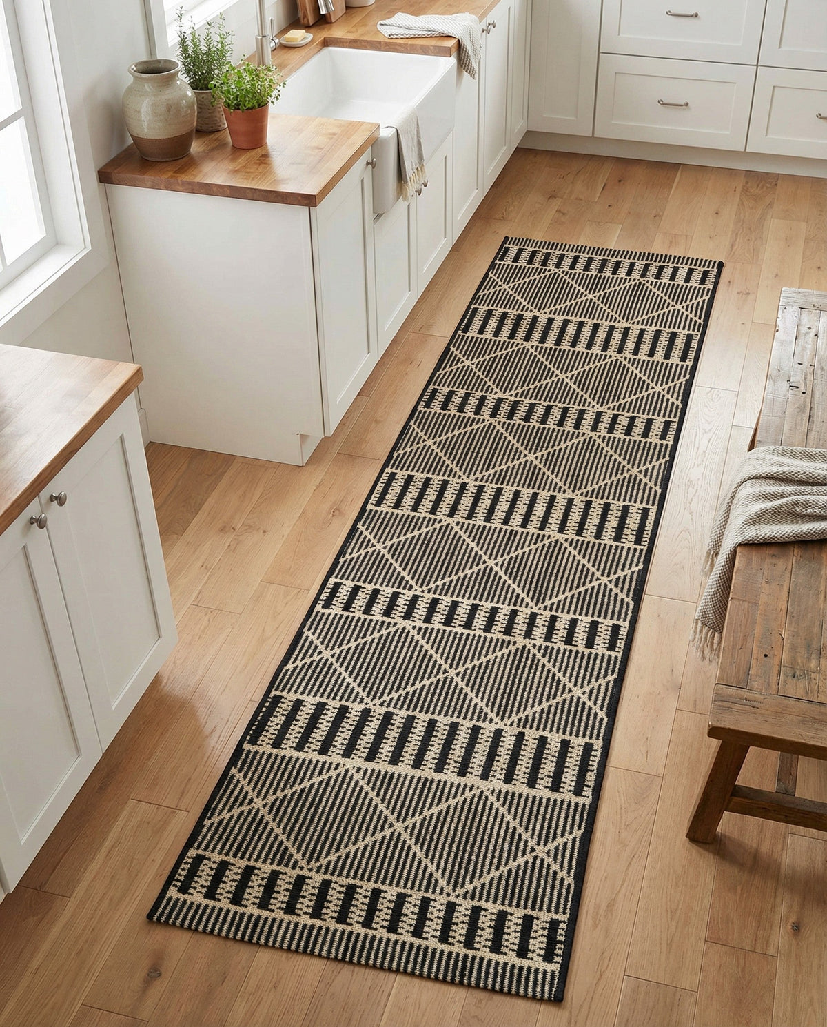 Savannah Pergola Collection Area Rug -  Glade Runner Black  lifestyle 158