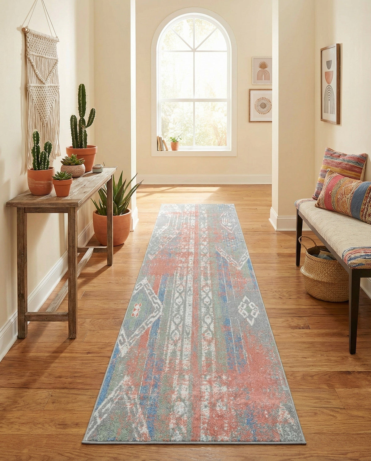 Aegean Elegance Washables Collection Area Rug -  Zakynthos Runner Multi  lifestyle 126