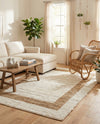 Osian Looms Collection Area Rug - Durham Rectangle White and Natural  lifestyle 9