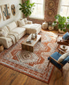 Savannah Elegance Collection Area Rug -  Tybee (Terracotta) Rectangle Terracotta  lifestyle 19