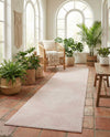 Seychelles Stripes Collection Area Rug - Mahe (Pink) Runner Pink  lifestyle 60