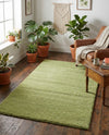 Solid Shag Seaside Collection Area Rug - Azure Cove (Light Green) Rectangle Light Green  lifestyle 11