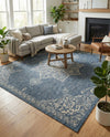 Patio Heritage Collection Area Rug -  Charleston (Blue) Square Blue  lifestyle 49