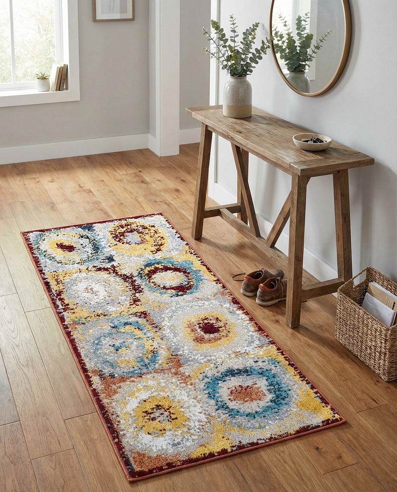 Aegean Elegance Washables Collection Area Rug -  Rhodes Runner Multi  lifestyle 68