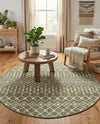 Savannah Pergola Collection Area Rug -  Pergola (Green) Round Green  lifestyle 81