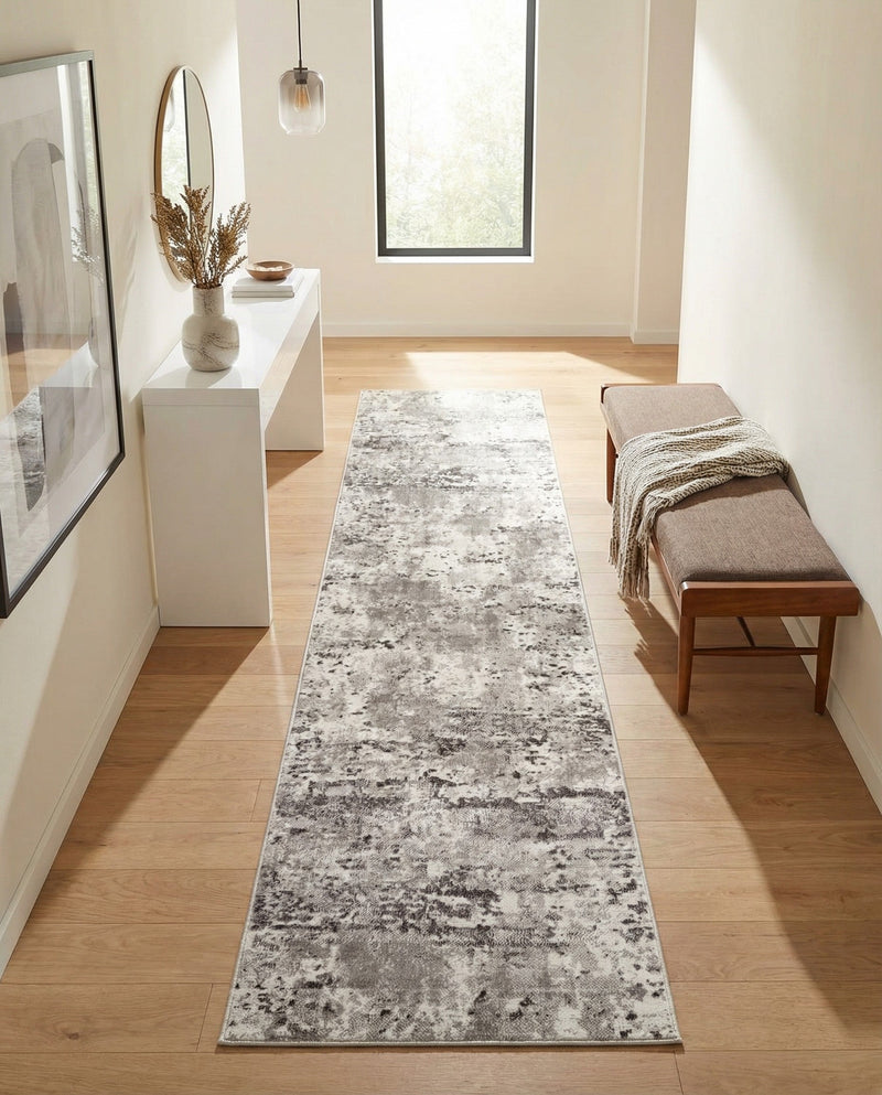 Luminara Sands Collection Area Rug - Elysium (Stone Gray) Runner Stone Gray  lifestyle 58