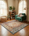 Savannah Soiree Collection Area Rug -  Everglade (Multi) Square Multi  lifestyle 41