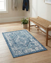 Patio Heritage Collection Area Rug -  Augusta (Blue) Rectangle Blue  lifestyle 34