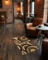 Bistro Lounge Collection Area Rug -  Macchiato Rectangle Beige  lifestyle 3