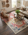 Parisian Elegance Collection Area Rug - Versailles (Pink Gray) Rectangle Pink Gray  lifestyle 26