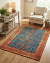 Patio Heritage Collection Area Rug -  Pavilion Rectangle Navy Blue  lifestyle 11