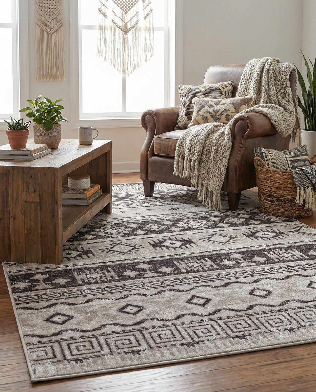 Geneva Terrace Collection Area Rug - Montreux Rectangle Beige  lifestyle 31