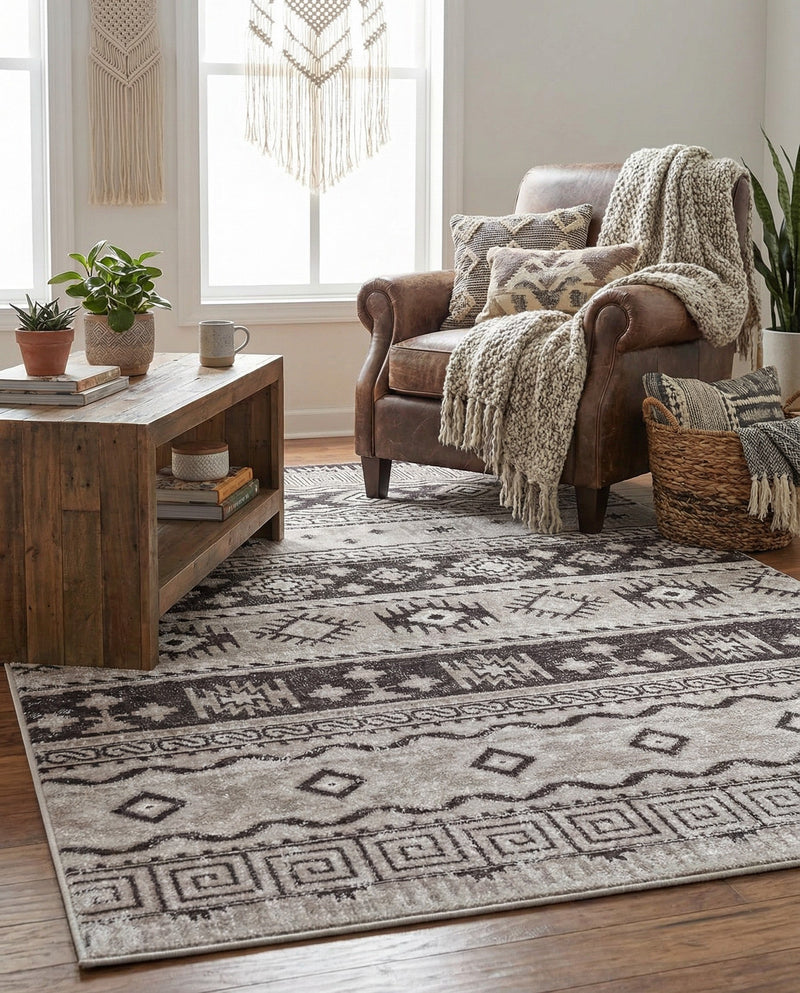Geneva Terrace Collection Area Rug - Montreux Rectangle Beige  lifestyle 31