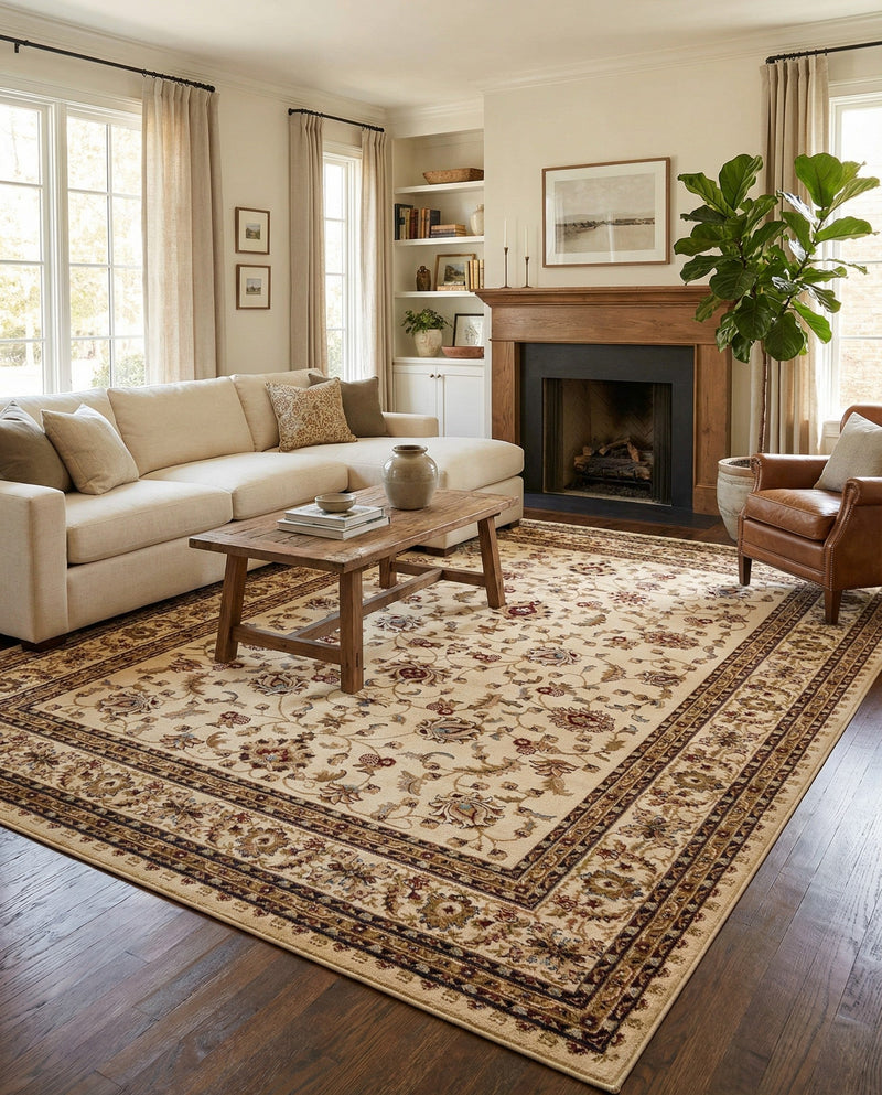 Jaipur Elegance Collection Area Rug -  Nahargarh (Cream) Rectangle Cream  lifestyle 8