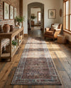 Vintage Memories Collection Area Rug -  Reverie Runner Rust Red and Brown  lifestyle 60