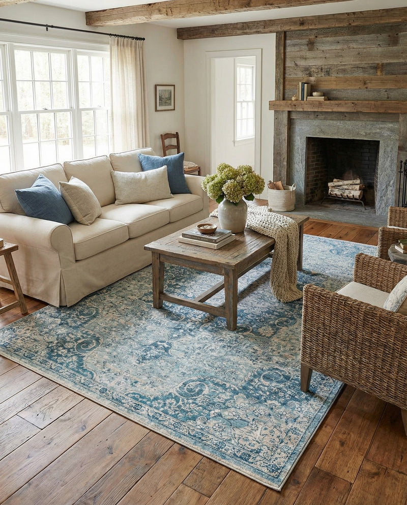 Coastal Haven Collection Area Rug - Seabreeze (Navy Blue) Rectangle Navy Blue  lifestyle 16