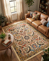 Tabriz Tapestry Collection Area Rug - Sahand (Cream) Rectangle Cream  lifestyle 12