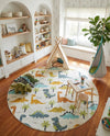 Wonder Tykes Collection Area Rug -  Pastiche Round Ivory  lifestyle 55