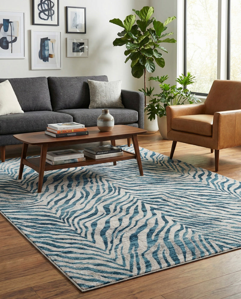 Bloomsbury Elegance Collection Area Rug -  Chelsea Rectangle Blue  lifestyle 23