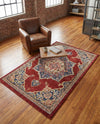 Eden Oasis Collection Area Rug -  Tranquility (Burgundy) Rectangle Burgundy  lifestyle 6