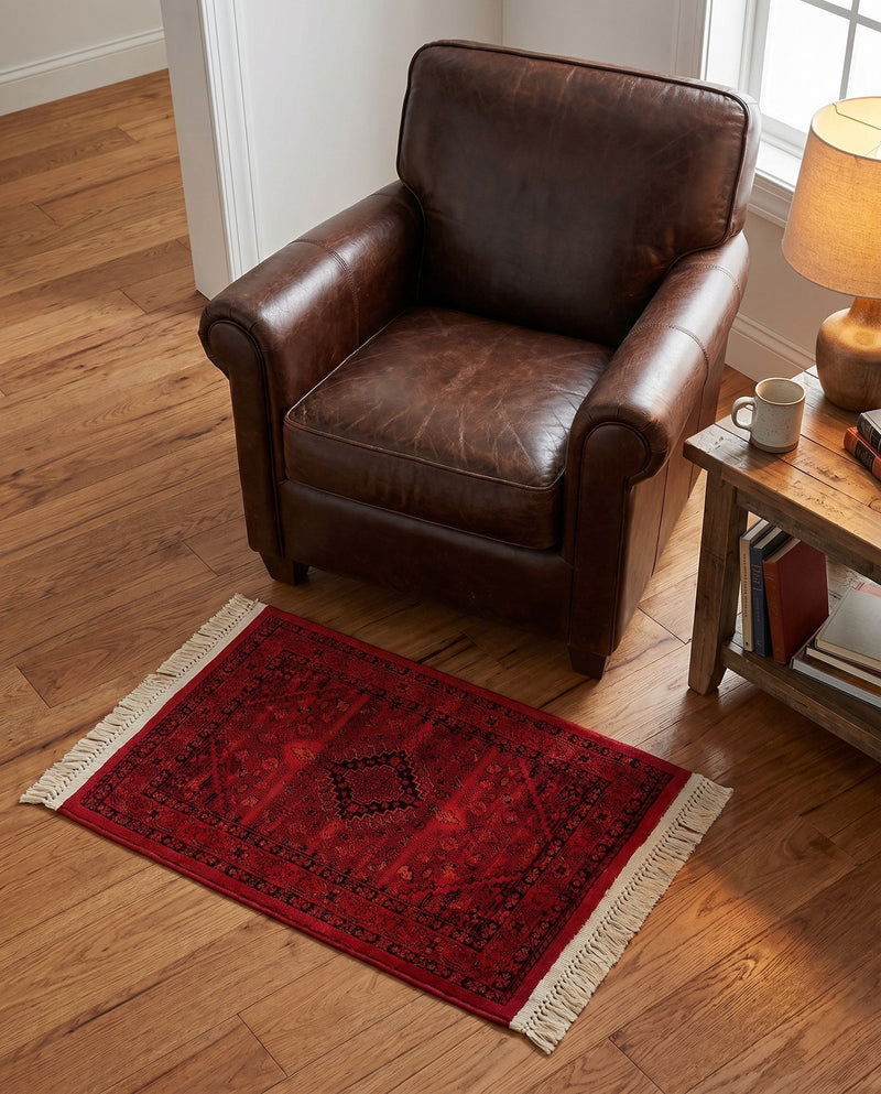 Samarkand Elegance Collection Area Rug -  Zarafshan Rectangle Red  lifestyle 30