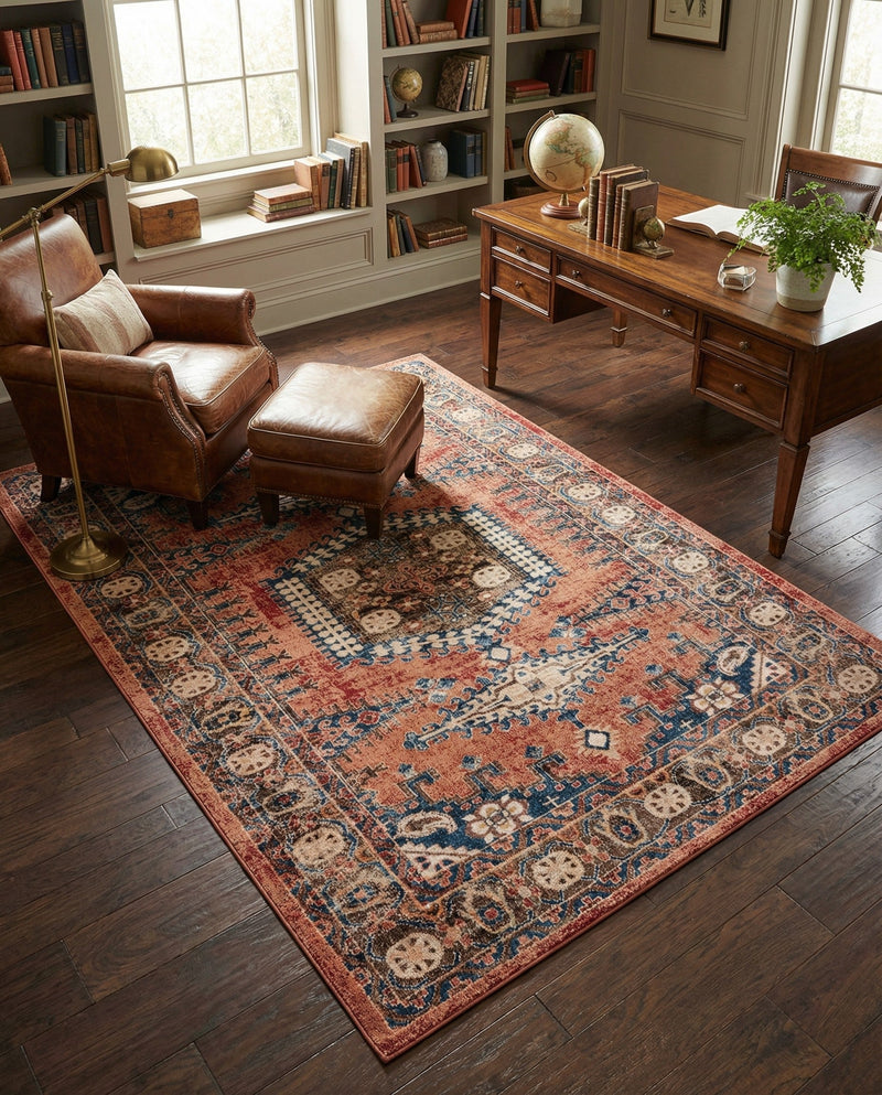 Eden Oasis Collection Area Rug -  Refuge (Terracotta) Rectangle Terracotta  lifestyle 9
