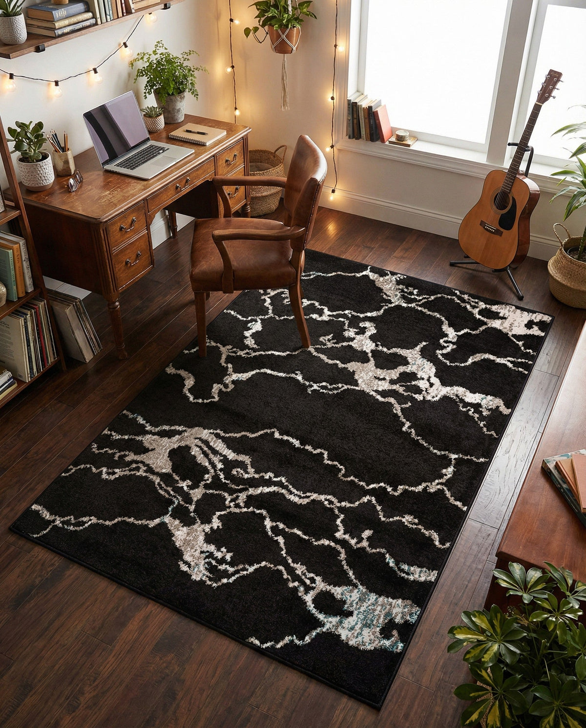 Brighton Terrace Collection Area Rug -  Aldrington Rectangle Navy Blue  lifestyle 28