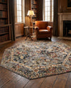Neptune Elegance Collection Area Rug -  Galatea (Blue) Octagon Blue  lifestyle 30