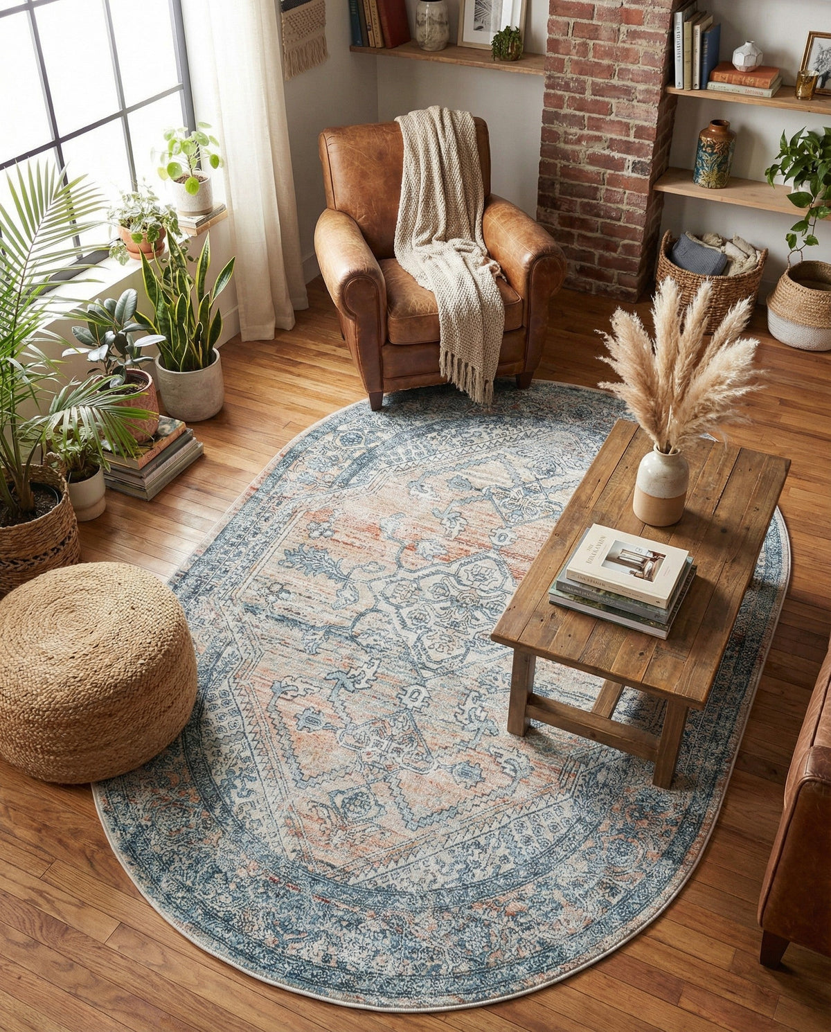 Coastal Haven Collection Area Rug -  Marina Oval Multi  lifestyle 76