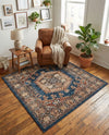 Eden Oasis Collection Area Rug -  Refuge (Blue) Square Blue  lifestyle 58