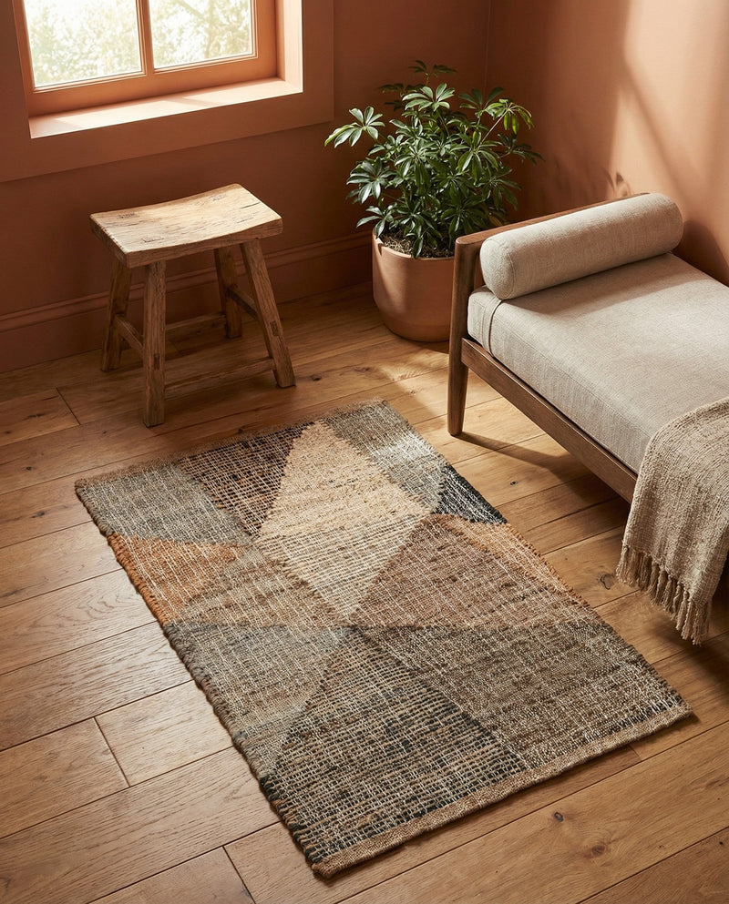 Desert Weave Jute Collection Area Rug -  Mojave Rectangle Multi  lifestyle 12