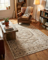 Eden Oasis Collection Area Rug -  Refuge (Beige) Rectangle Beige  lifestyle 19
