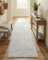 Marrakesh Lattice Collection Area Rug - Casablanca (Light Gray) Runner Light Gray  lifestyle 77