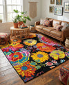 Venetian Elegance Collection Area Rug -  Accademia Rectangle Black  lifestyle 13